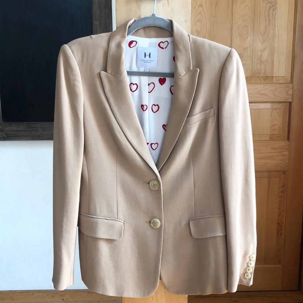 Halston Heritage Camel Blazer New!